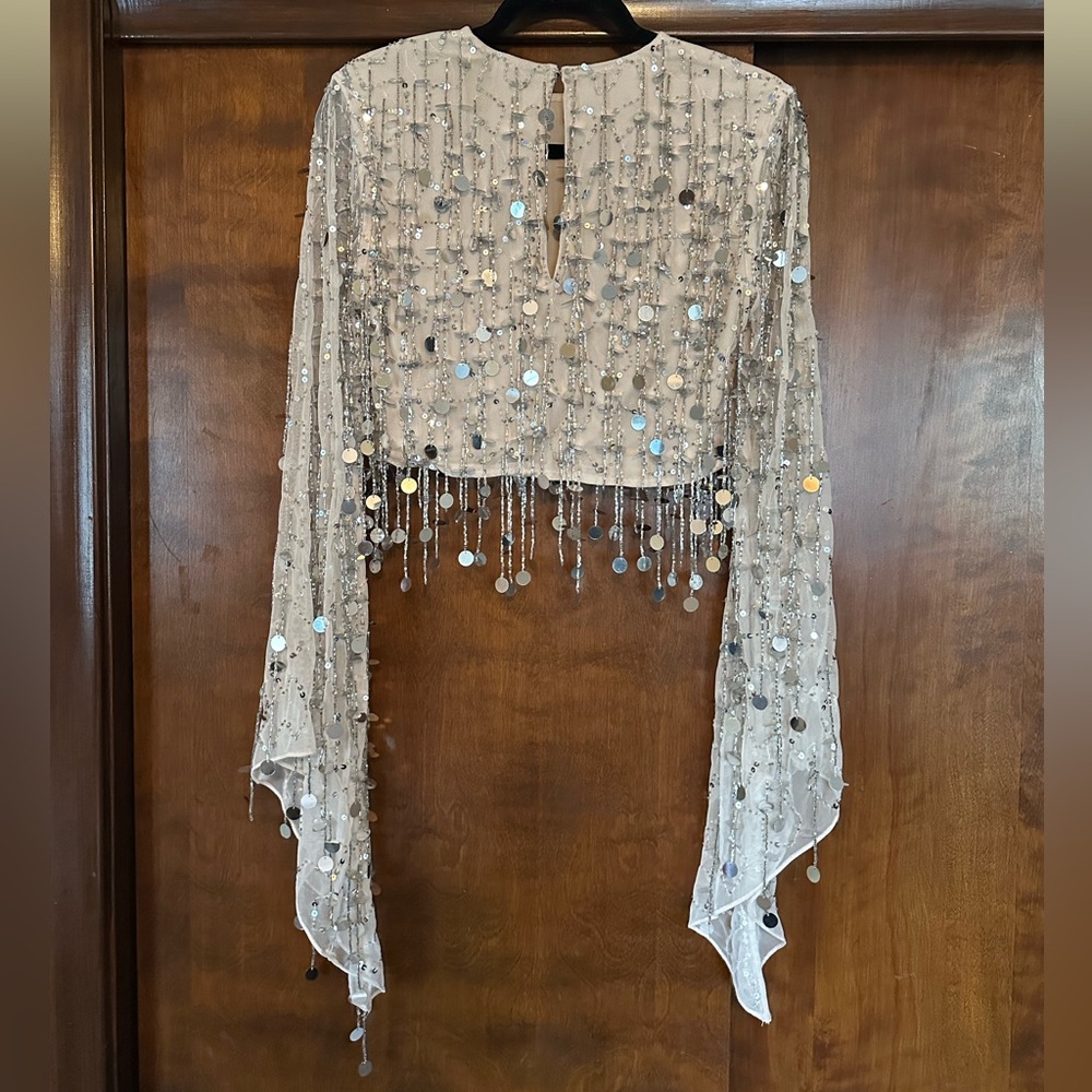 Nasty Gal White Sequin Blouse - Picture 4 of 9